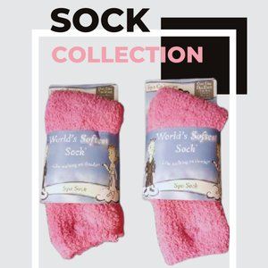 (2) Pair - World's Softest Socks One Size Spa Collection Supreme Softness.